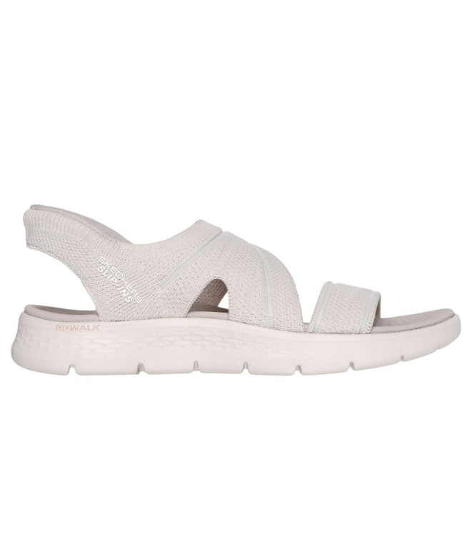 Sandalias Skechers Slip-Ins Go Walk Flex Sandal- Mujer Natural