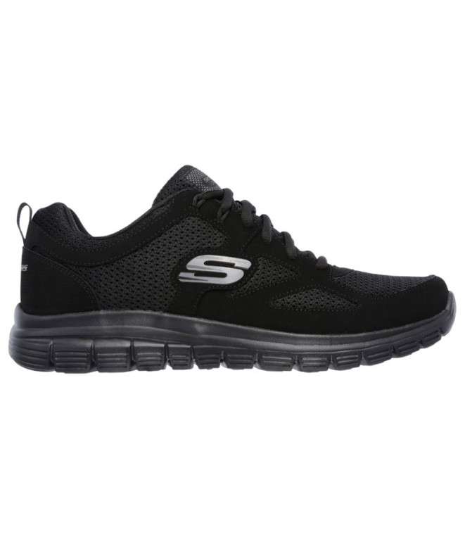 Zapatillas Skechers Burns- Agoura Hombre Black Leather/ Mesh/ Trim