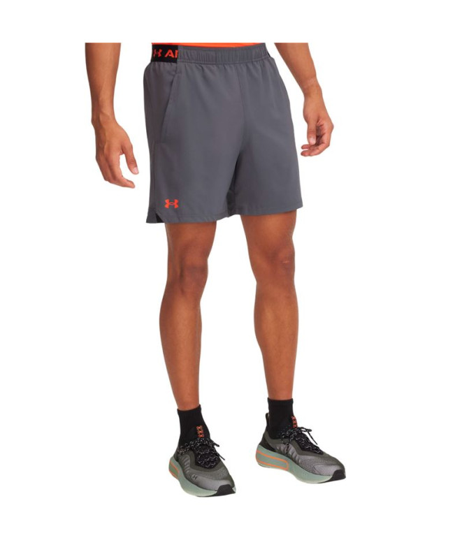 Pantalones Cortos de Fitness Under Armour Vanish Woven 6In Shorts Hombre Gris