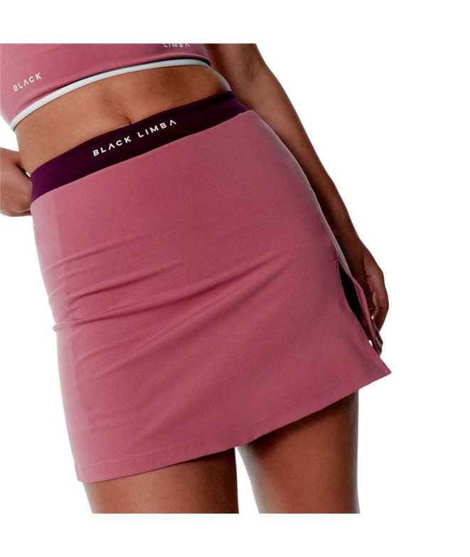 Falda Pantalones de Fitness Black Limba Power Play Mujer Dusty rose & Plum