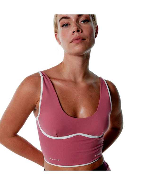 Top de Fitness Black Limba Courtedge Mujer Dusty rose & Cream