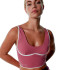 Top de Fitness Black Limba Courtedge Mulher Rosa poeira & Creme