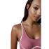 Top de Fitness Black Limba Courtedge Mulher Rosa poeira & Creme