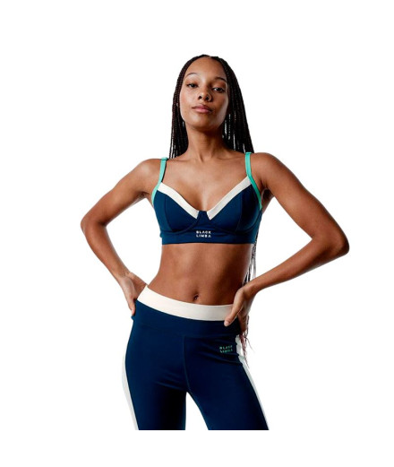 Top de Fitness Black Limba Duality Mujer Tricolor Cream,...