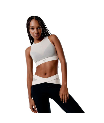 Haut de Fitness Black Limba Evolve Femme Noir & Crème