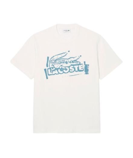 Camiseta Lacoste Tee-Shirt Homem Calcaire/Faucon Camiseta Lacoste Tee-Shirt Homem Calcaire/Faucon