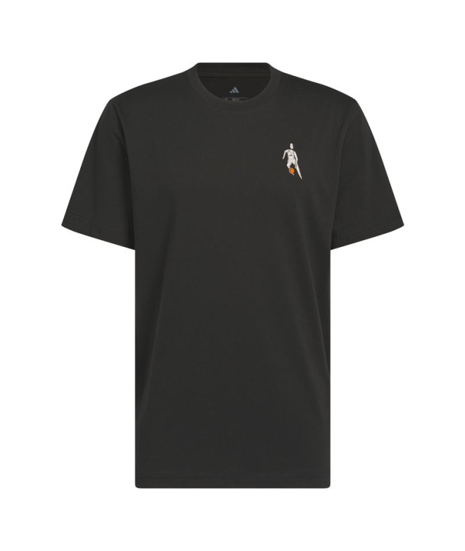 Camiseta De Baloncesto adidas Sum Hbr Hombre Negro