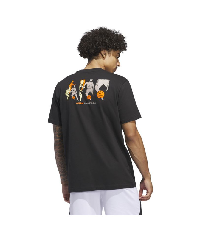 Camiseta De Baloncesto adidas Sum Hbr Hombre Negro
