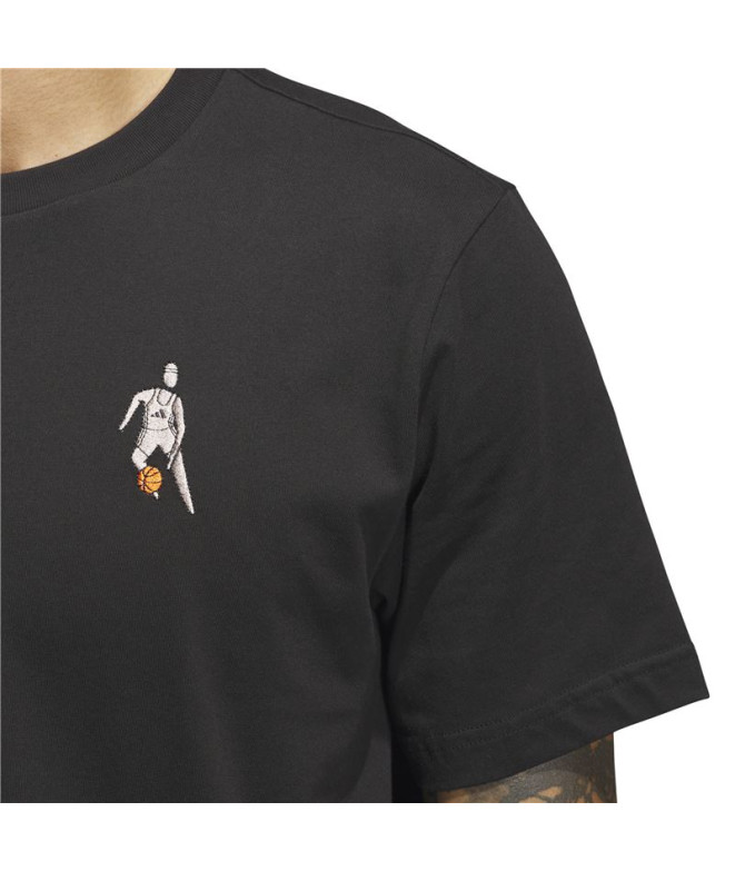 Camiseta De Baloncesto adidas Sum Hbr Hombre Negro