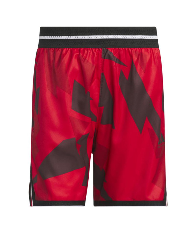 Pantalones de Baloncesto adidas Crazylite Aop 2 Hombre Rubpur/Negro