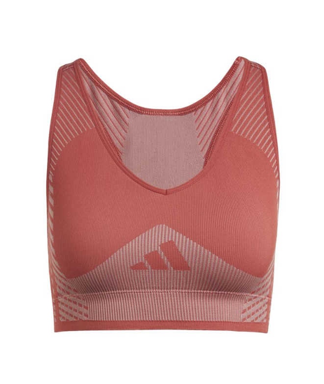 Sutiã esportivo de Fitness adidas Arknt Ls Bra Mulher Rubado/Arccál