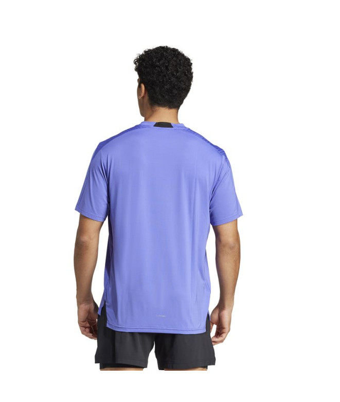 Camiseta de Fitness adidas D4T Int. Hombre Azul