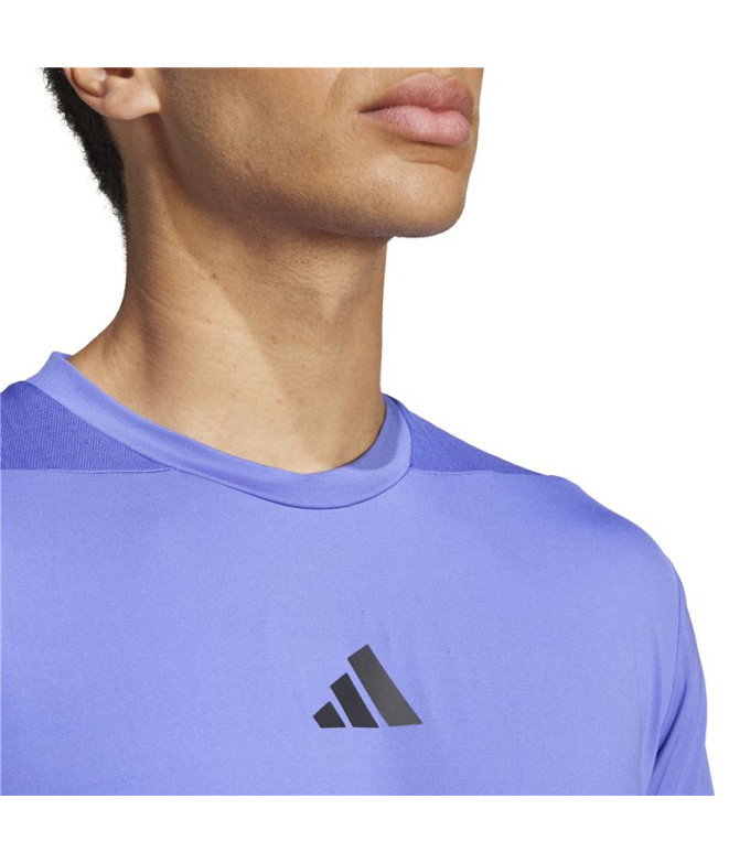 Camiseta de Fitness adidas D4T Int. Homem Azul