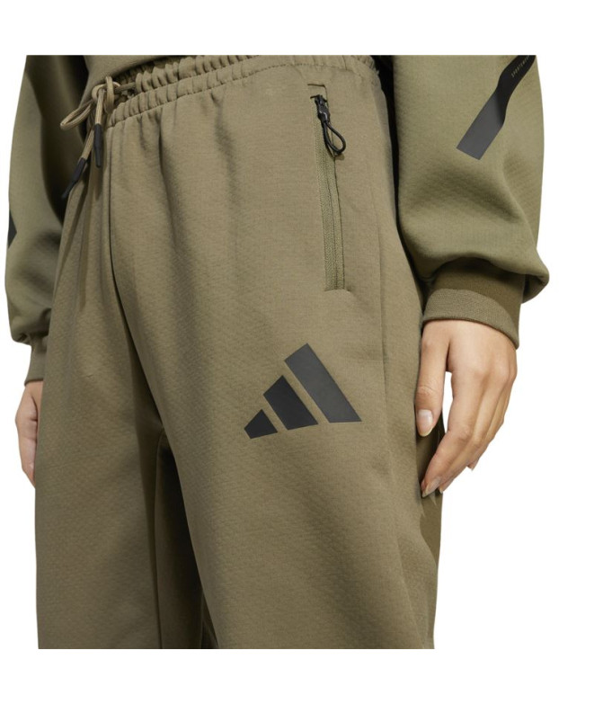 Pantalones Adidas Z.N.E. Mujer Verde Oscuro