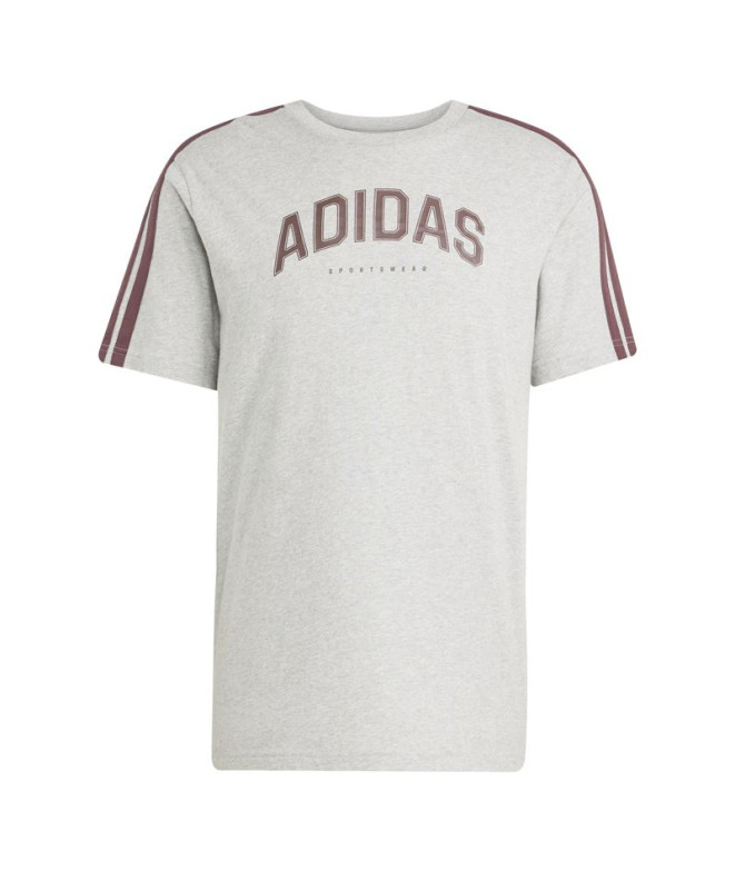 Camiseta adidas Colleg Hombre Gris
