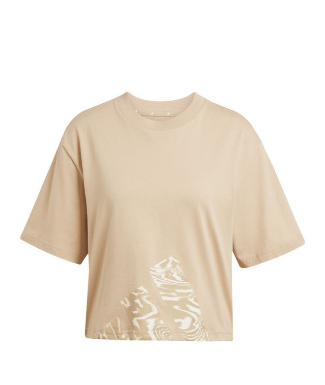 Camiseta Adidas Rc 3 Bandas Sj Tlr Mulher Cinza Claro