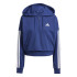 Sudadera adidas 3 Bandas French Terry Qz Hd Mujer Azul Oscuro/Blanco
