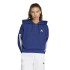 Sudadera adidas 3 Bandas French Terry Qz Hd Mujer Azul Oscuro/Blanco