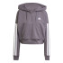 Sweat adidas 3Bandas French Terry Qz Hd Femme Esdegr/Blanc