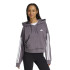 Sudadera adidas 3Bandas French Terry Qz Hd Mujer Esdegr/Blanco
