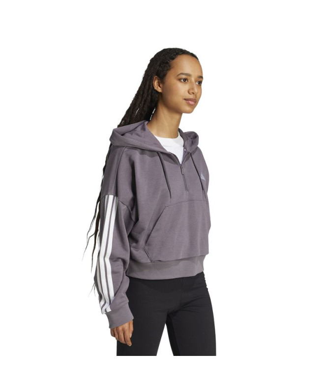 Moletom adidas 3Bandas French Terry Qz Hd...