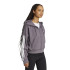 Sudadera adidas 3Bandas French Terry Qz Hd Mujer Esdegr/Blanco