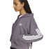 Sudadera adidas 3Bandas French Terry Qz Hd Mujer Esdegr/Blanco