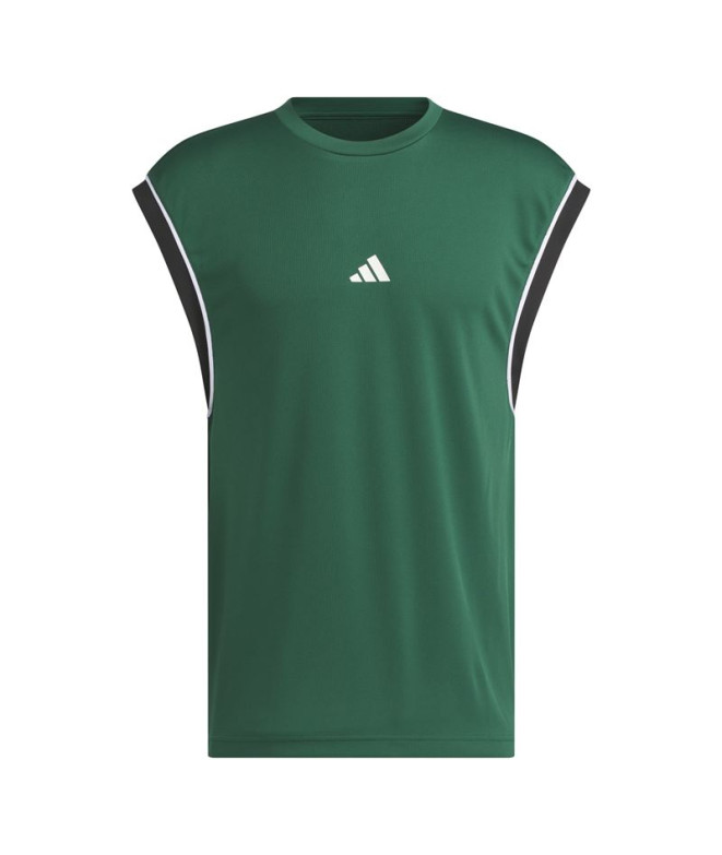 Camiseta De Baloncesto Adidas Bos Tank Hombre Verde Oscuro/Negro