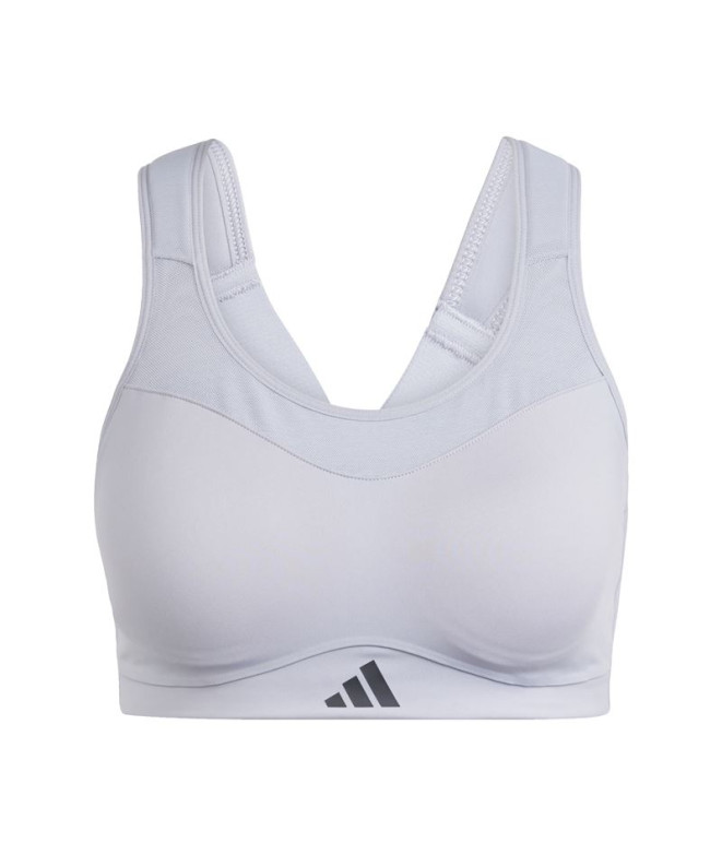 Sujetador Deportivo De Fitness adidas Tlrdim Hs Bra Mujer Plata