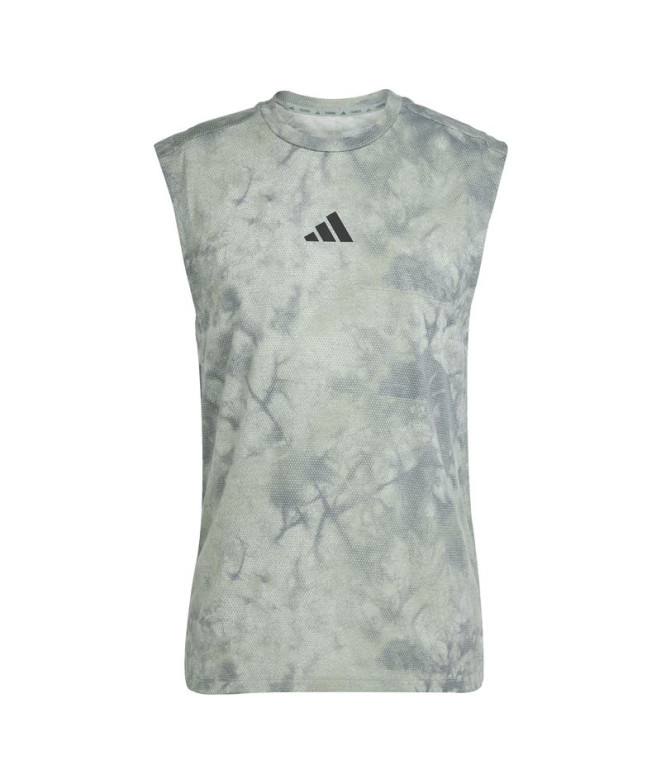 Camiseta de Fitness adidas Power Aop Tank Hombre Plata