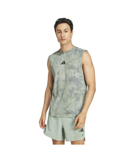 T-shirt de Fitness adidas Power Aop Tank Homme Argent 2