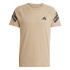 Camiseta de Fitness adidas Gym+ 3Bandas Homem Cinza Claro/Preto