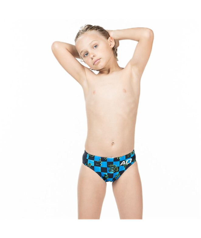 Bañador de Natación Aquarapid Costume Slip Infantil Negro_Caviar
