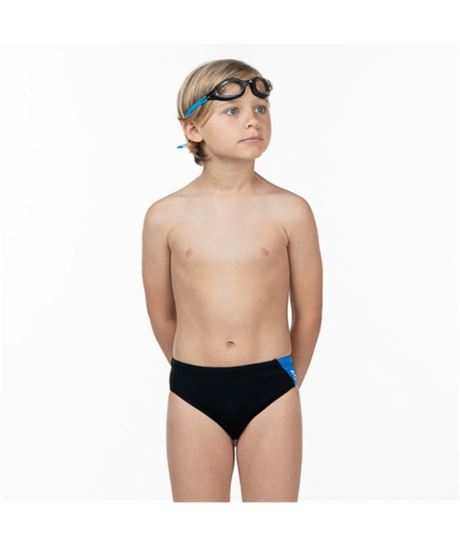 Maillot de bain de Natation Aquarapid Costume Slip Enfant Noir