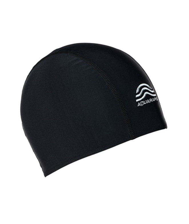 Bonnet de Natation Aquarapid Cuffia Lycra Bol Noir Enfant