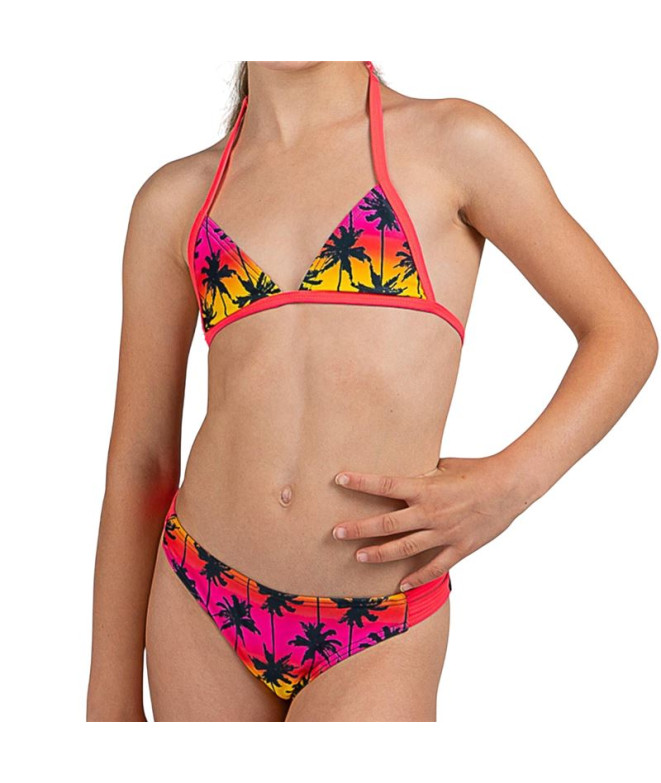 Bañador de Natación Aquarapid Costume 2Pz Fuxia/Giallo Niña