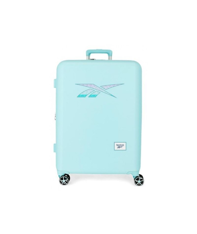 Maleta Mediana Expandible Reebok Ann Rígida Turquesa 70 cm