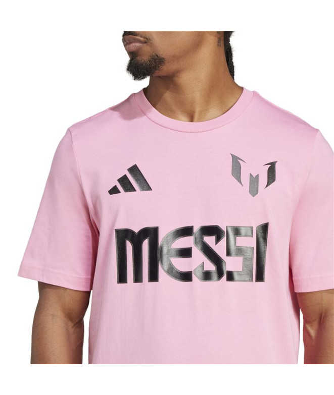 Camiseta De Futebol Adidas Messi N&N G Homem Rosa