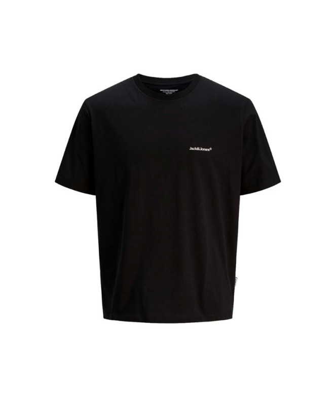 Camiseta Jack and Jones Jorsplit Back Crew Neck Black Hombre