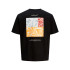 Camiseta Jack and Jones Jorsplit Back Crew Neck Black Hombre