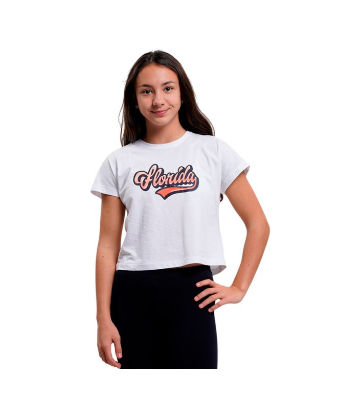 Camiseta name it Nkfvilma Capsl Crop F1 Bright White Infantil