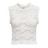 Camiseta Only Onlfrida Life Sl Structure Knt Cloud Dancer Mujer