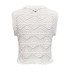 Camiseta Only Onlfrida Life Sl Structure Knt Cloud Dancer Mujer