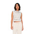Camiseta Only Onlfrida Life Sl Structure Knt Cloud Dancer Mujer