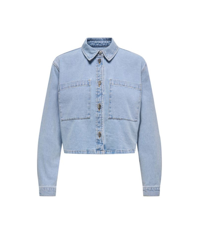 Camisa Only Jdymarly  Boxy Shacket Dnm Noos Light Blue Denim Mujer