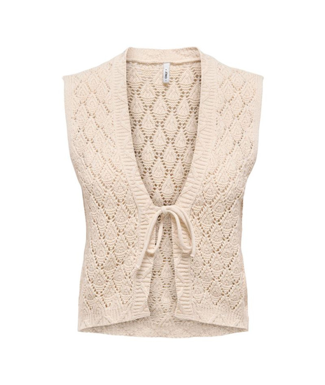 Chaleco Only Onlchili S/L String Vest Knt Noos Mujer Ecru