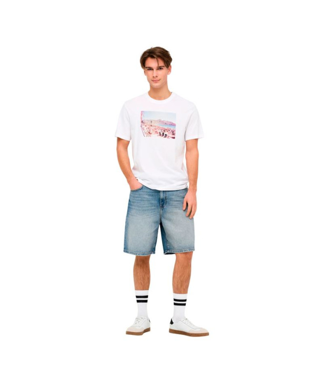 Calça Only & Sons Onsfade Mb Tint 9085 Tai Dnm Noos Azul Médio Denim Homem