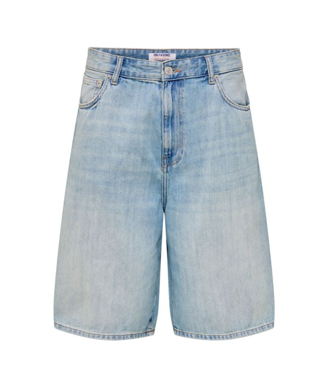 Pantones Only & Sons Onscarl Ball Lb 2958 Tai Dnm Shorts Noos Hombre Light Blue Denim