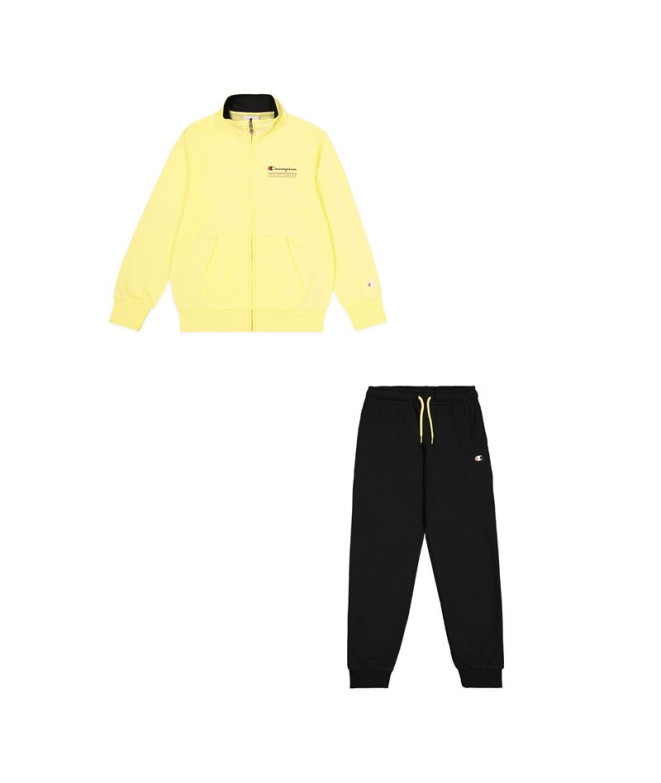 Chándal Champion Full Zip Suit Niño Amarillo/Negro
