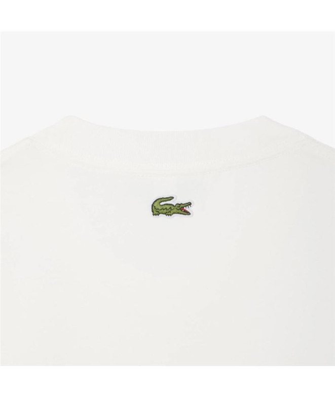 Camiseta Lacoste Tee-Shirt Homem Branco Quebrado